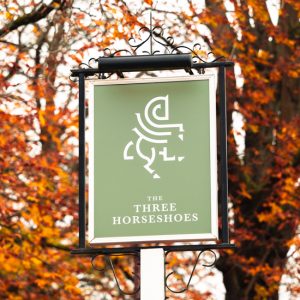 The Three Horseshoes in Watford, a quality gastro pub with an eatery, cosy bar area and a part-covered outdoor space & beer garden.